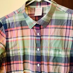 Brooks Brothers women size 14 Madras summer shirt good condition